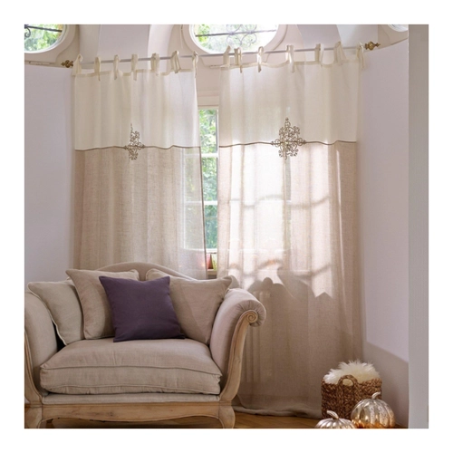 Bild von Mirabeau Vorhang Gardine Malandry creme/leinen