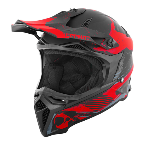 Bild von Germot GM 540 Motocross Helm – Schwarz-Grau-Rot in Größe XS für Männer
