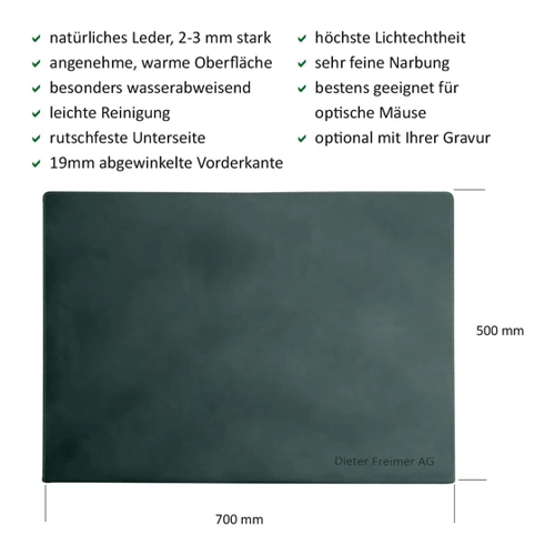 Bild von Hamosons Schreibtischunterlage XL mit Kantenschutz (Modell 26313)