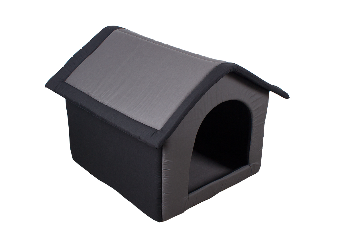 Bild von Stoff-Hundehütte / Hundehöhle, grau - L 64 x B 57 x H 60 cm