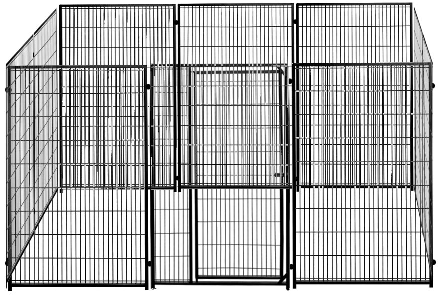 Bild von Colour Gitterzwinger/Auslauf 2 x 4 m aus farbig beschichteten Elementen, schwarz