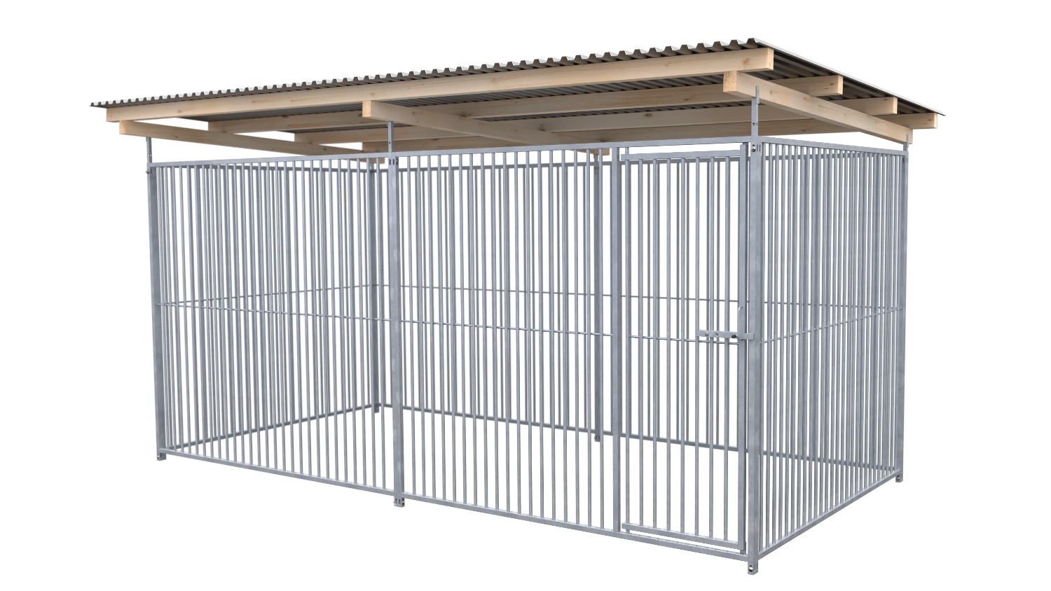 Bild von SAUERLAND Hundezwinger 2 x 3 m | rundum offen | Metall | Rohrstab Abstand 5 cm