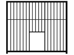 Bild von Home-Rohrstabelement 1,8x2 m mit Schlupf+Schieber, 8cm