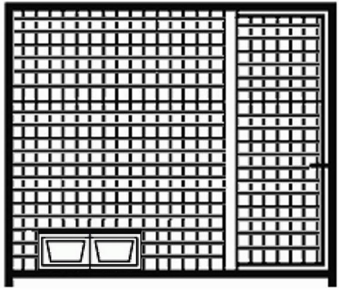 Bild von Hundezwinger Gitter-Elemente Home mit Tür und Futterset, 1,8 x 2,0 m