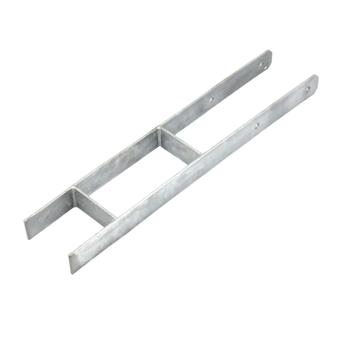 Bild von Set 3x Bodenanker schwer H-Form verzinkt 91 x 600 mm für 9 cm Pfosten