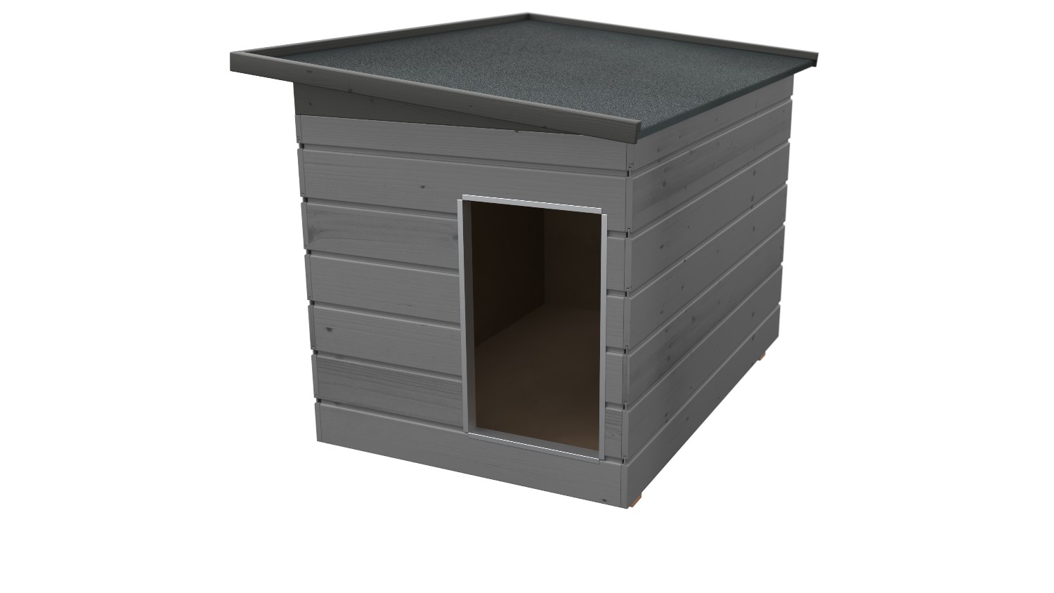 Bild von Original SAUERLAND Holz-Hundehütte, platingrau/graphitgrau | Pultdach Allwetter ...