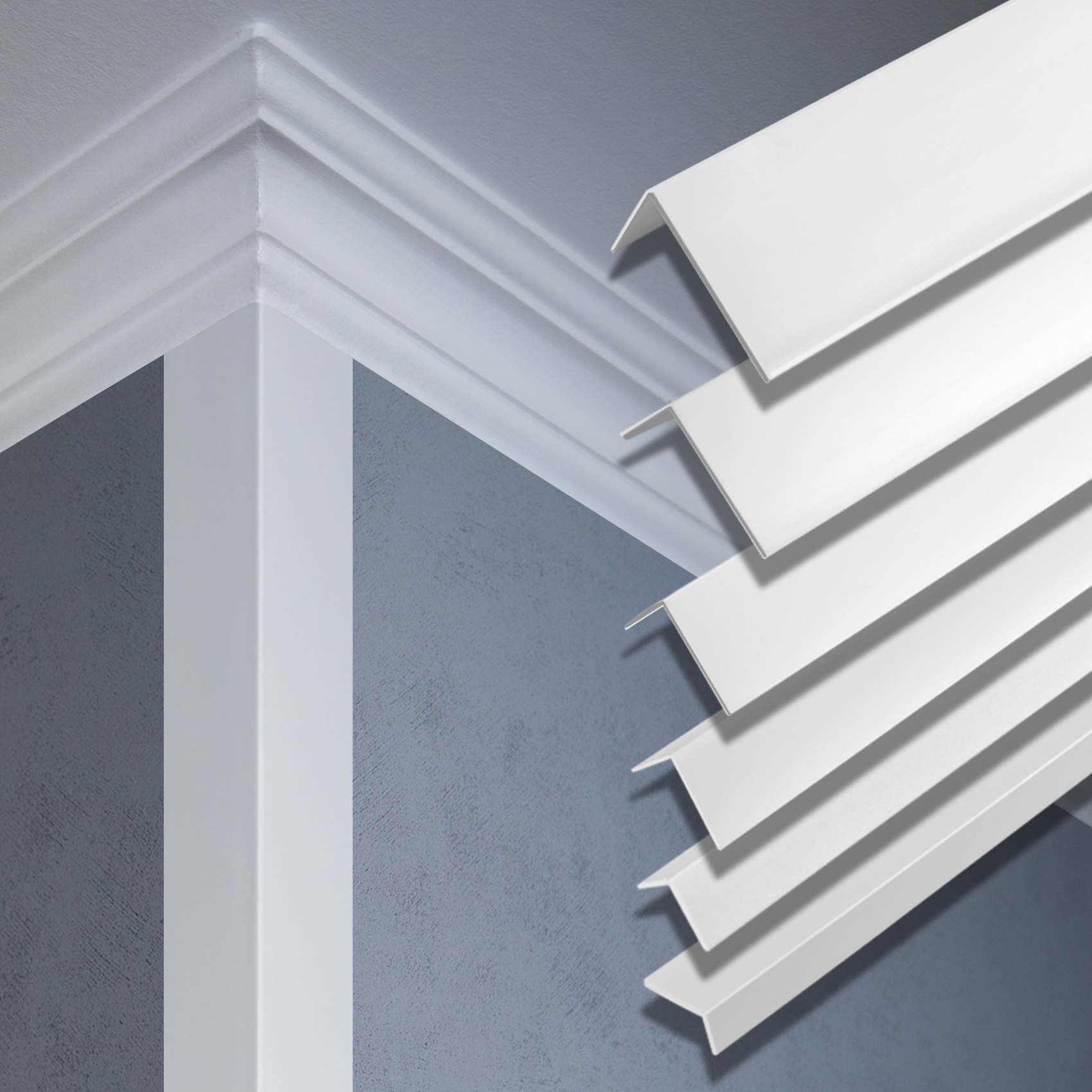 Bild von 2 Meter Winkelleiste PVC Kunststoff Effector F Profile
