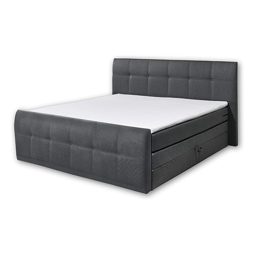 Bild von Boxspringbett  Sacramento ¦ grau ¦ Maße (cm): B: 200 H: 110 Betten > Boxspringbetten - Sconto