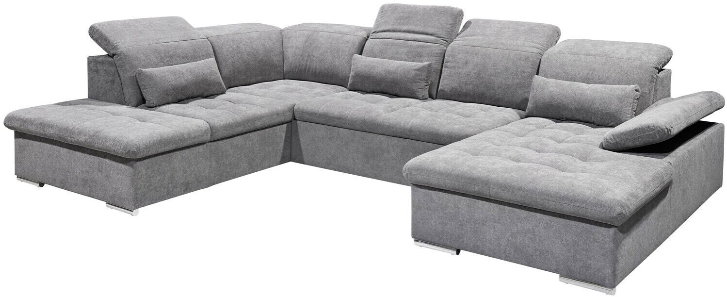 Bild von ED EXCITING DESIGN Wohnlandschaft, Wayne Wohnlandschaft 340x240 cm U-Sofa Couch Ecksofa Dunkelgrau