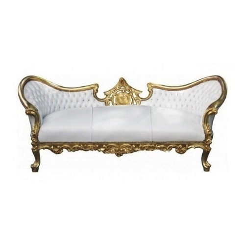 Bild von Casa Padrino Barock Sofa Vampire Weiß/Gold - Limited Edition