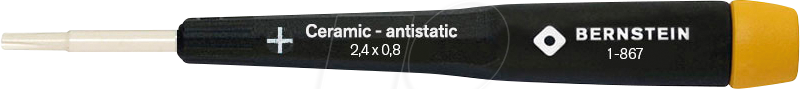 Bild von Bernstein Abgleichschraubendreher mit Keramik-Klinge, Kreuz 2,40 x 0,80mm Tools for Electronics 1-86