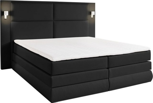 Bild von COLLECTION AB Boxspringbett Copenhagen, inklusive Bettkasten und Topper, wahlweise mit LED-Beleuchtung