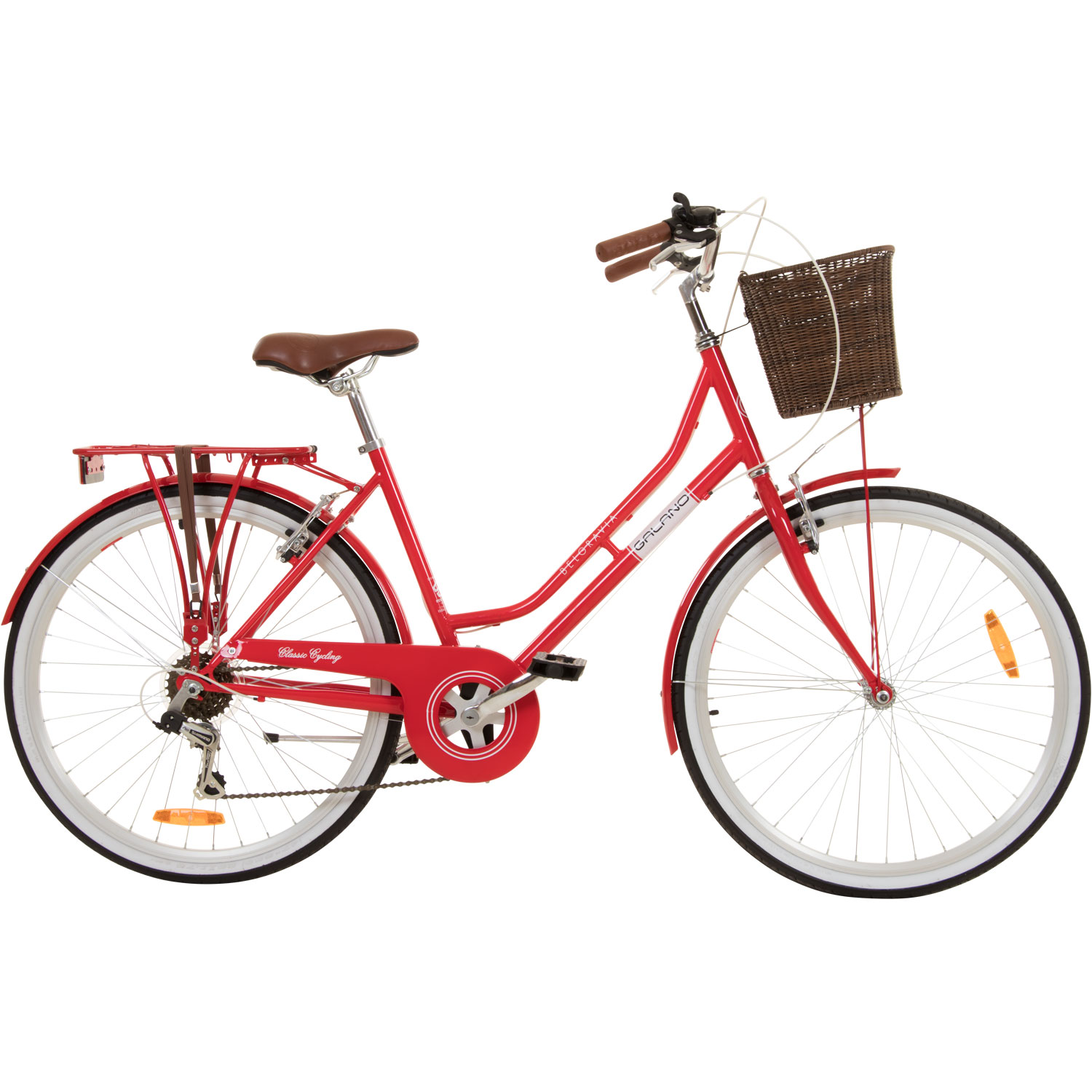 Bild von Galano Belgravia Damenfahrrad mit 6 Gängen 145 - 180 cm Stadtrad 26 Zoll retro Cityrad mit Licht StVZO Fahrrad mit tiefem Einstieg