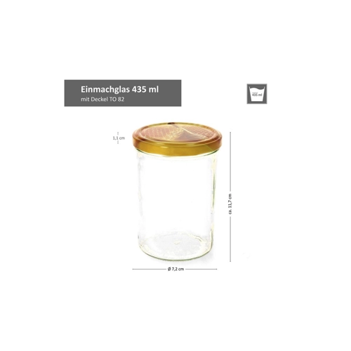 Bild von MamboCat Einmachglas 6er Set Sturzglas 435 ml Carino Deckel mit Honigwabe incl. Rezeptheft