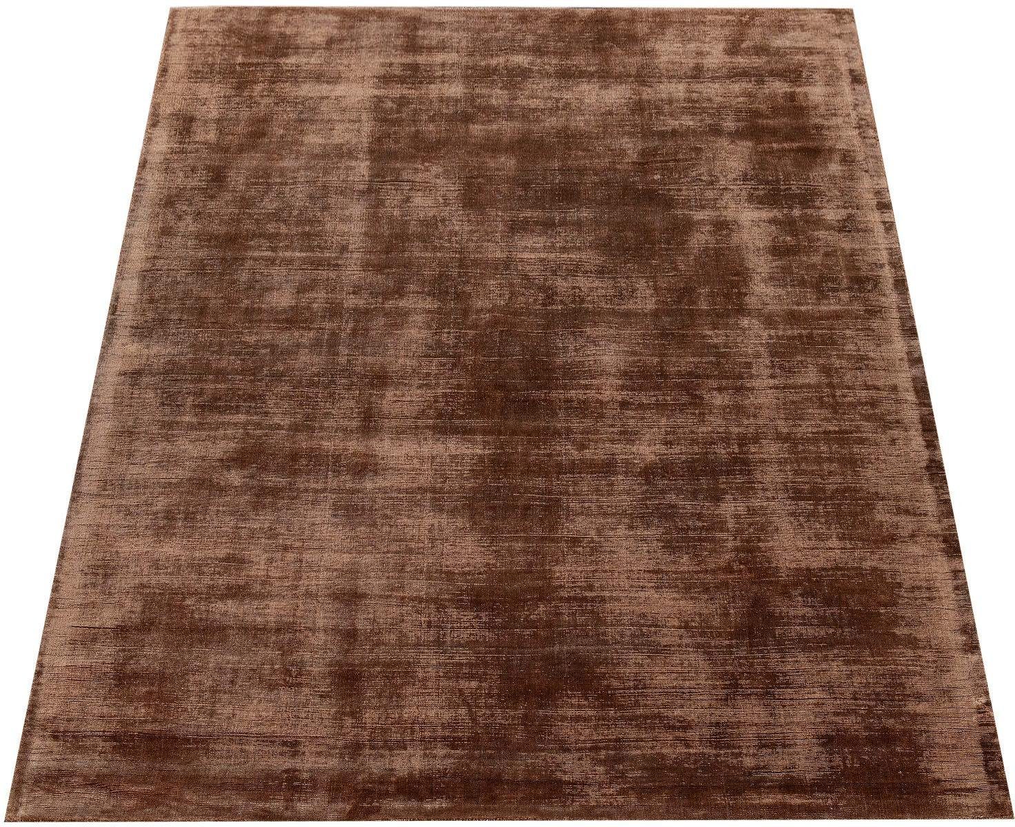 Bild von Paco Home Teppich "Glori 330", rechteckig, 9 mm Höhe, Handweb, Kurzflor, 100% Viskose, handgewebt, mit leichtem Schimmer