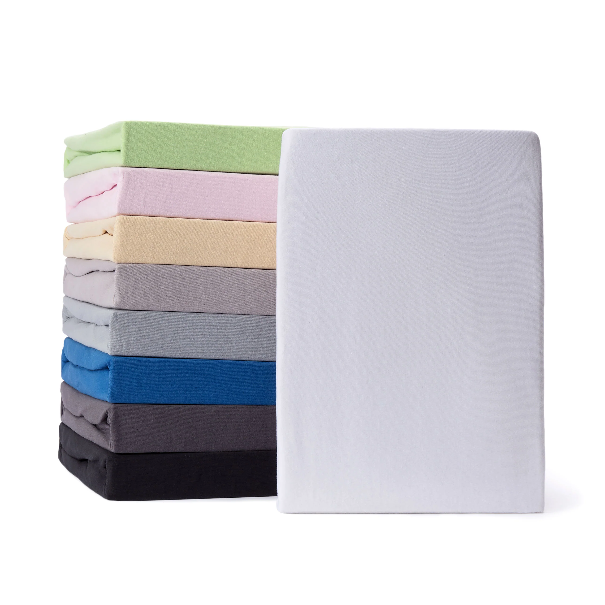 Bild von Comfort Jersey Spannbettlaken - 160 g/m² 100% Baumwolle - 180-200 x 200 cm - Weiß