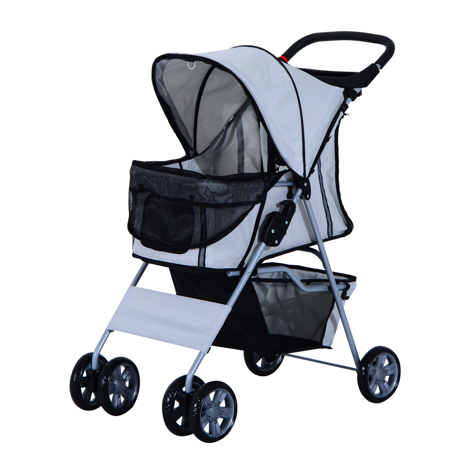 Bild von PawHut Hundewagen Hundebuggy Silber Pet Stroller Jogger Anhänger leicht faltbar für Unterwegs & Reisen   Aosom.de