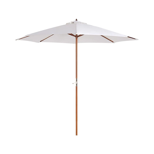 Bild von Outsunny Holz Sonnenschirm Holzschirm Gartenschirm Balkonschirm 2,5m Creme   Aosom