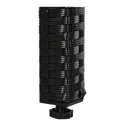 Bild von Outsunny Polyrattan Sitzgruppe Essgruppe Gartenset Garnitur 11 tlg. mit Kissen Schwarz   Aosom
