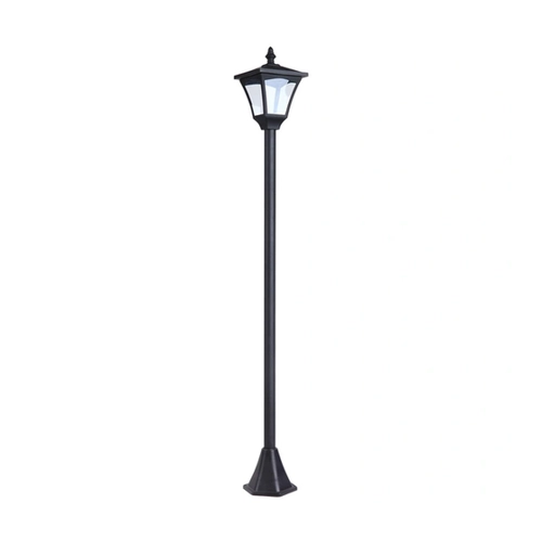 Bild von Outsunny Solar Laterne Gartenlaterne Wegleuchte mit LED 10 Lumen Schwarz 15 x 15 x 120cm   Aosom