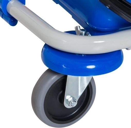 Bild von HOMCOM Putzwagen Reinigungswagen 4 Fahreimer Wischwagen Systemwagen mit Rollen Blau Orange 100 x 70 x 103 cm   Aosom