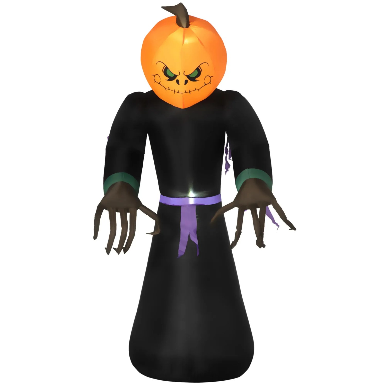 Bild von HOMCOM Halloween Kürbis Geist leuchtende Garten-Dekoration mit 2 LED-Lichtern für festliche Stimmung & Gruselmomente   Aosom.de