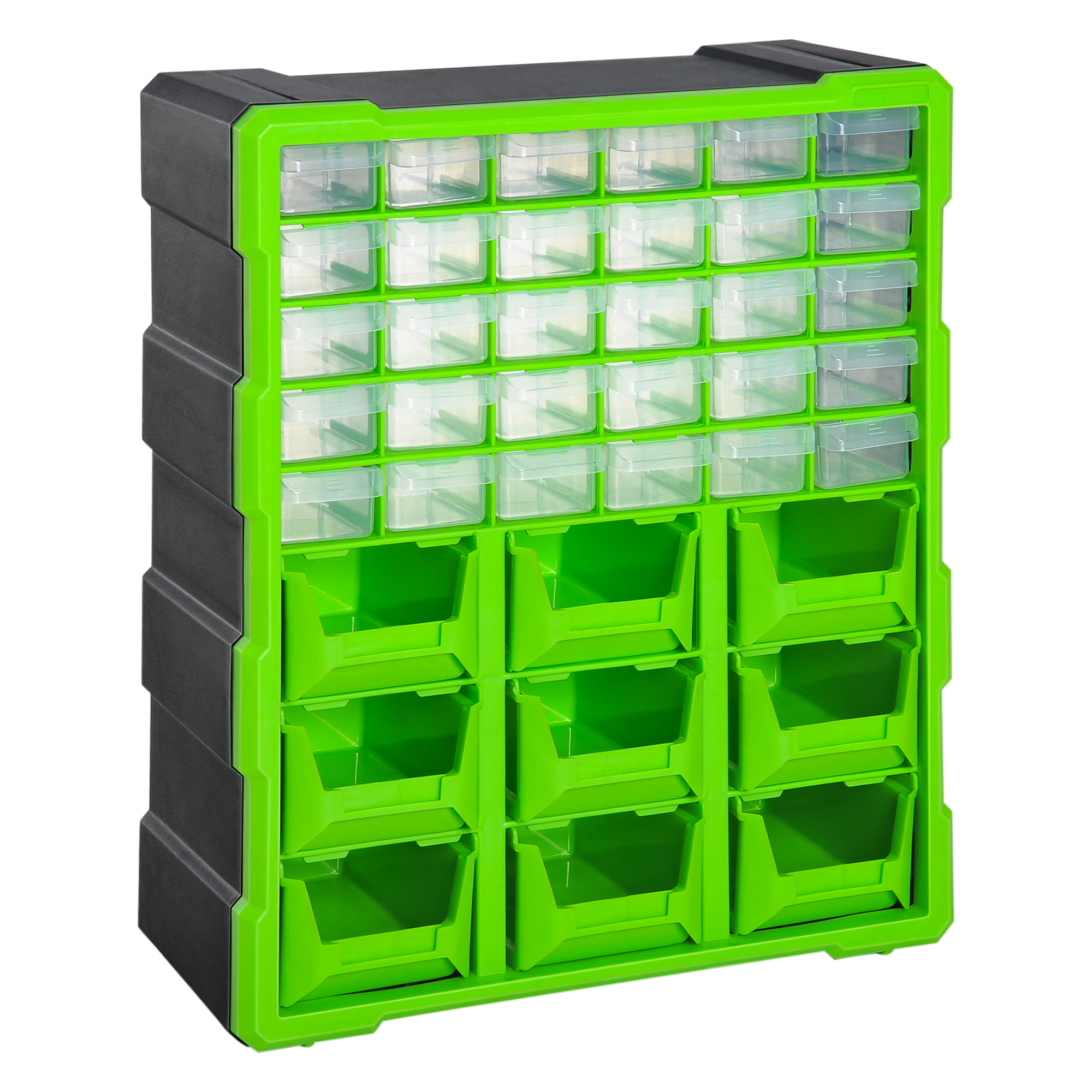Bild von DURHAND Sortierkasten Kleinteilemagazin Aufbewahrungsbox mit 39 Fächern, grün, L38xB16xH47,5cm, ideal für Werkstatt & Hobby   Aosom.de
