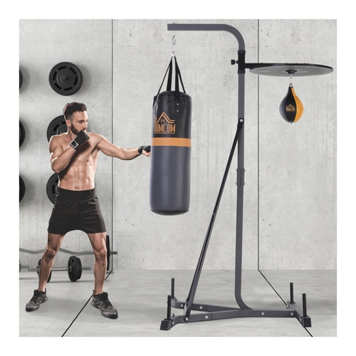 Bild von HOMCOM Boxsackständer 2-in-1 mit 20 kg Boxsack & Punchingball