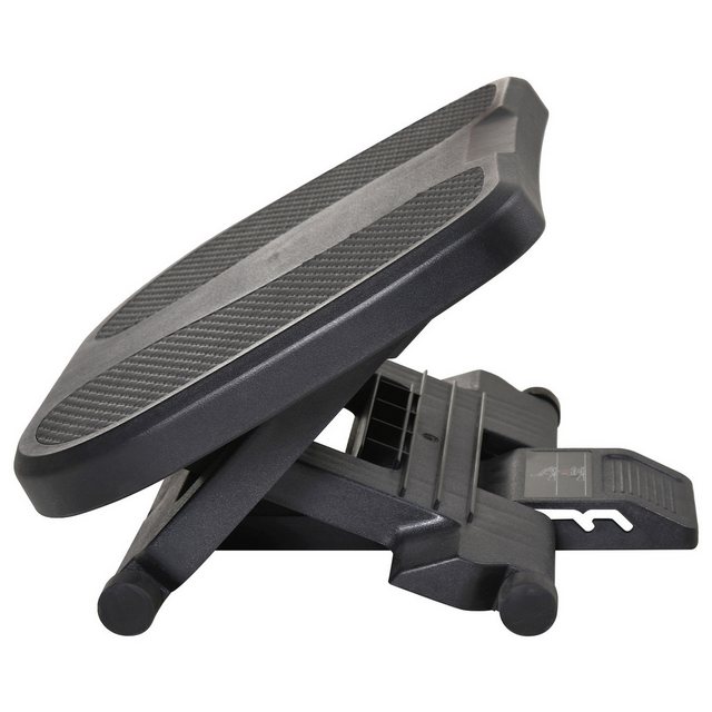 Bild von HOMCOM Fußhocker 3 Höhen Verstellbare Fußstütze (Fußbank, 1 St., Fußablage), Schwarz 45 x 34 x 10-16,5 cm