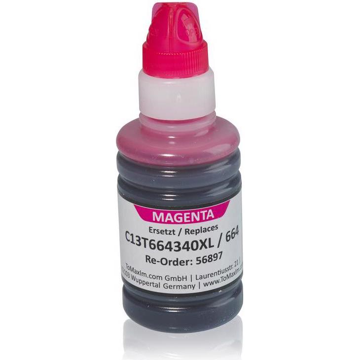 Bild von Inkadoo Druckerpatronen kompatibel zu Epson C13T664340 / 664 XL Tintenpatrone, magenta Magenta (M), Druckerpatrone