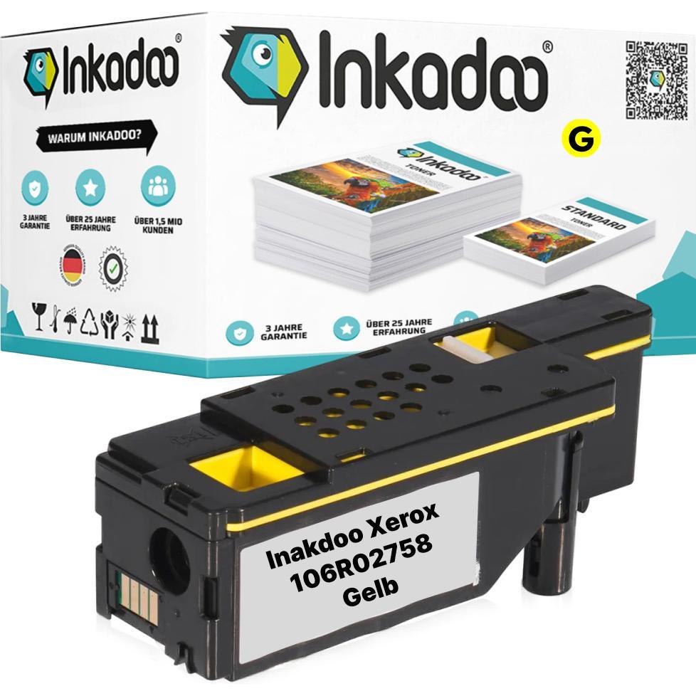 Bild von Inkadoo, Toner, Toner kompatibel zu Xerox 106R02758 Toner, gelb Gelb (Y)