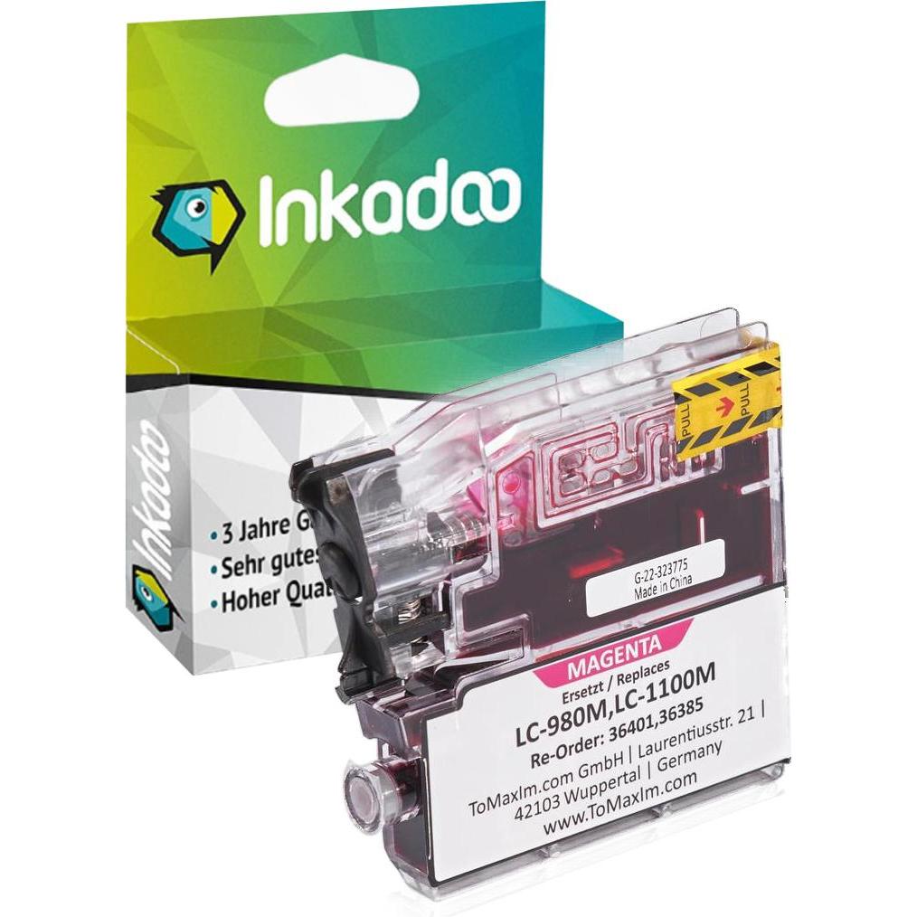 Bild von Inkadoo Druckerpatronen kompatibel zu Brother LC-980M XL Tintenpatrone, magenta Magenta (M), Druckerpatrone