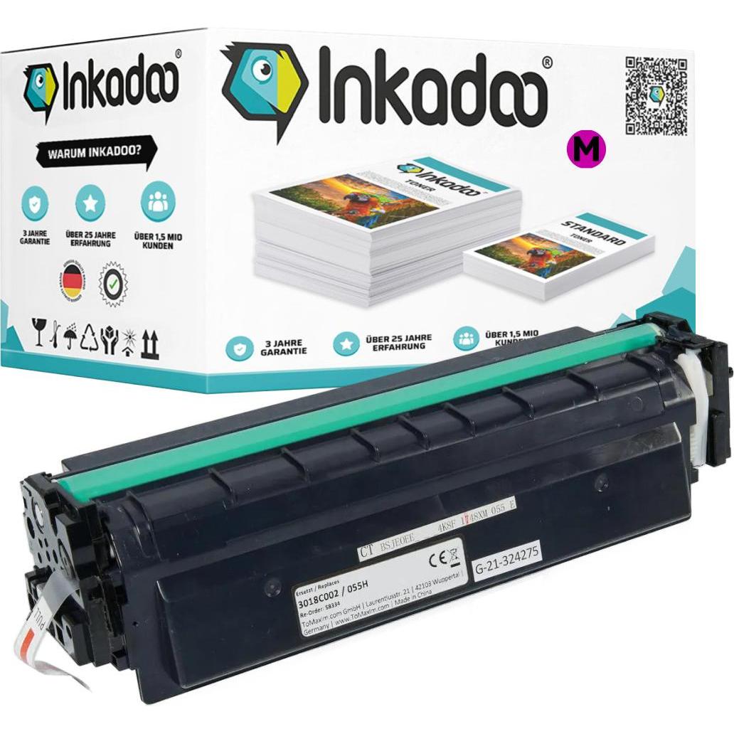 Bild von Inkadoo, Toner, Toner kompatibel zu Canon 3018C002 / 055H Toner, magenta Magenta (M)
