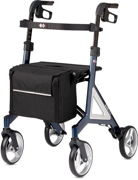 Bild von Bischoff & Bischoff Rollator Alevo Alu Rollator, faltbar - für drinnen und draußen, mit stabilem Sitz, Sitzhöhe 51 cm