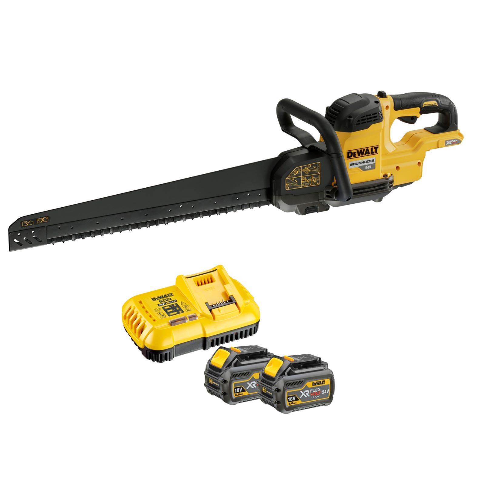 Bild von DeWALT Akku-Spezialsäge Alligator DCS397N-XJ 54V +Akku Starter-Set und Sägeblatt