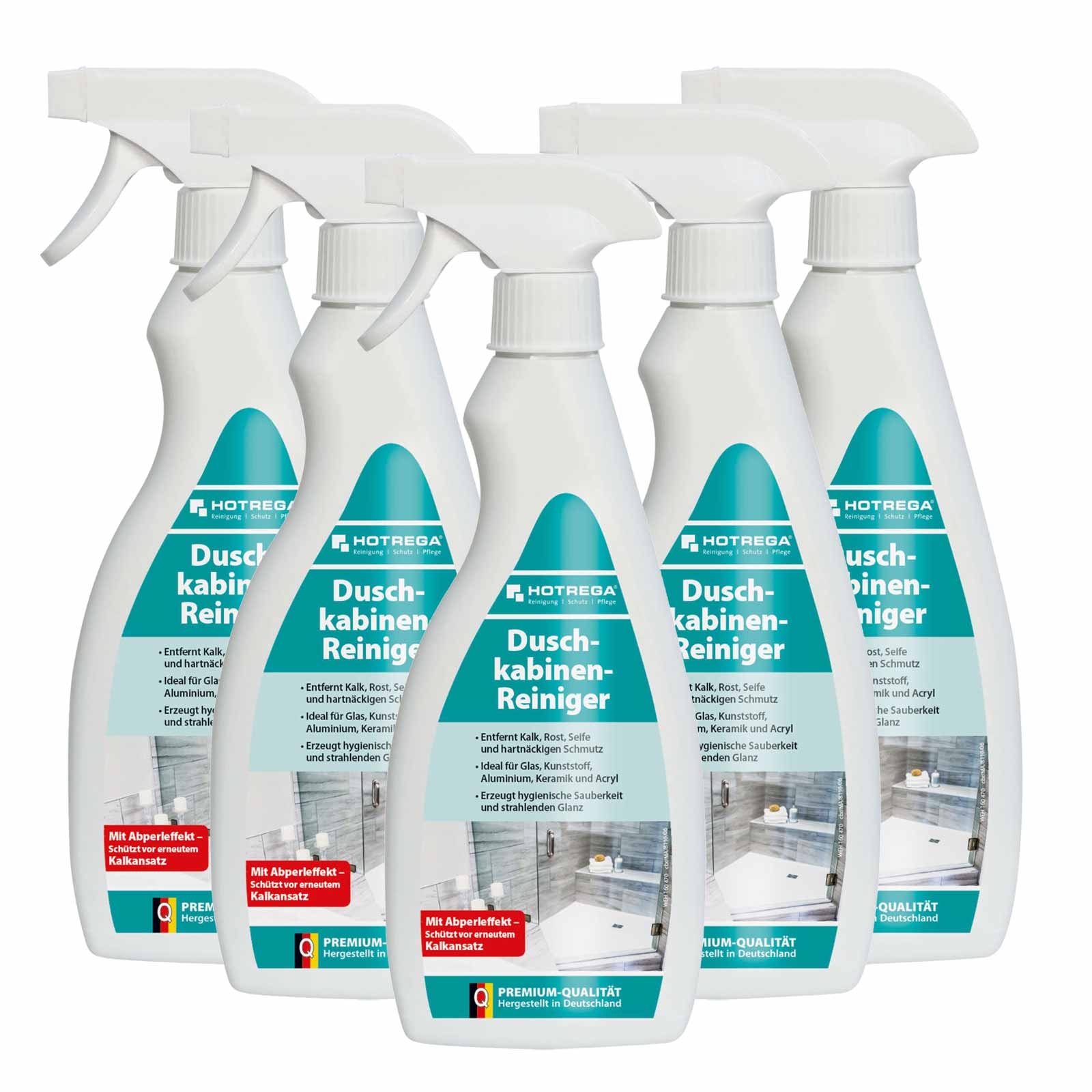 Bild von HOTREGA® Duschkabinen Reiniger Duschreiniger Kalkentferner Glasreiniger 500ml Duschkabinenreiniger