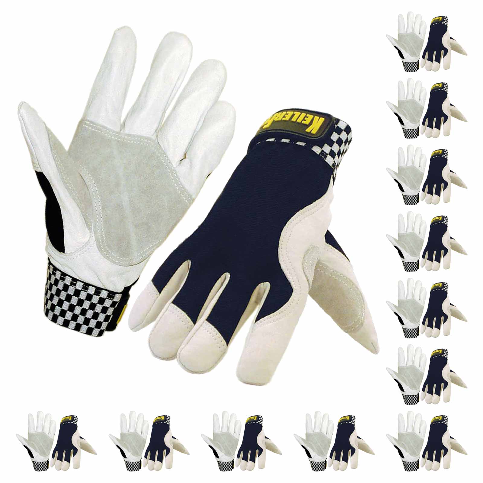 Bild von Schutzhandschuh Keiler Fit 12 Paar Nappaleder Forsthandschuh z. Maschinenführung Größe:10