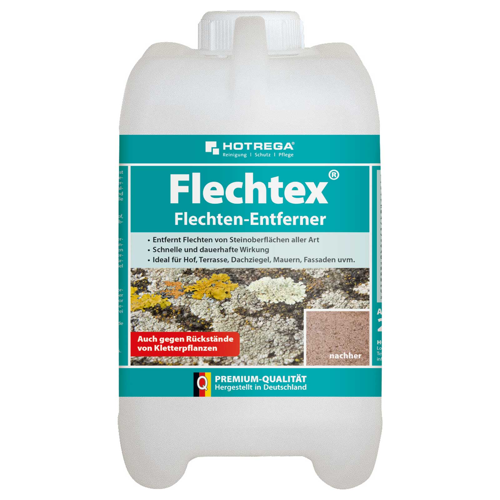 Bild von HOTREGA® Flechtex Flechten Entferner Steinreiniger Flechtenentferner Algen 2L Grünbelagentferner