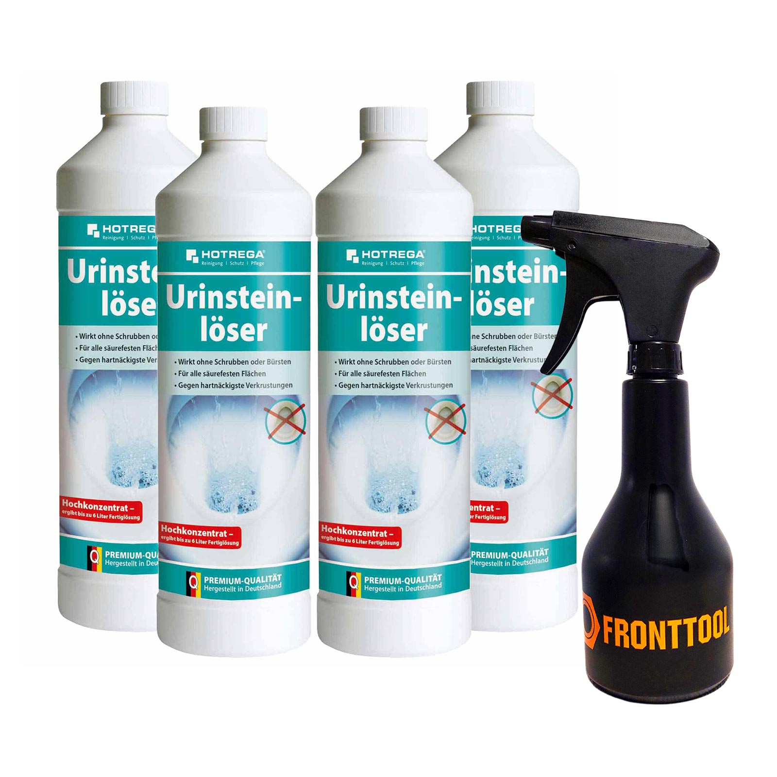 Bild von HOTREGA® Urinsteinlöser Urinsteinentferner Entkalker x1L Konz mit Sprühflasche Urinsteinlöser