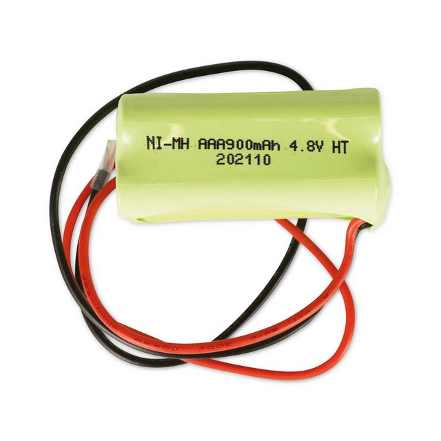 Bild von Q-Batteries Akku-Pack, 4,8 V, 900mAh, NiMH F2x2, 4xAAA-Zellen mit Kabel (4 Stk., 900 mAh, Akku), Akku Ladegerät