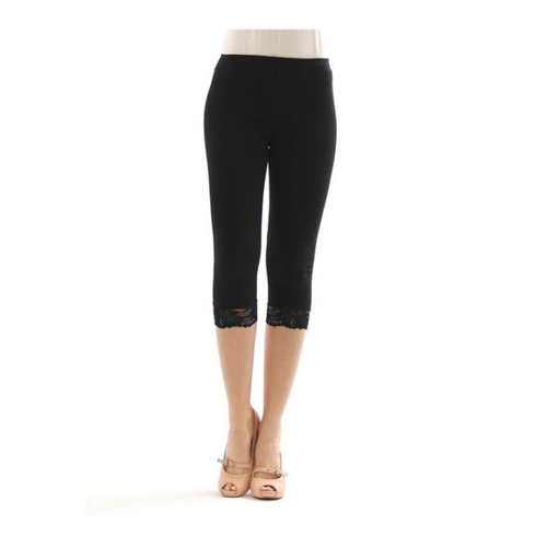 Bild von SYSTEM 3/4-Leggings Capri mit Spitze für Damen