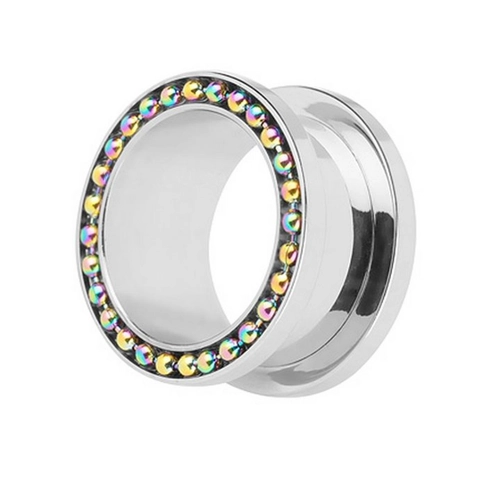 Bild von Taffstyle Plug Piercing Silber mit Stahl Kugeln - Vielseitiger Ohrschmuck für jeden Anlass