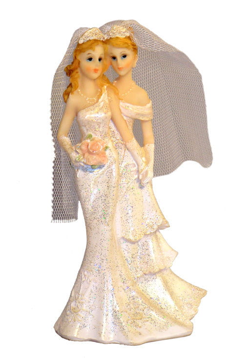 Bild von Lesbisches Hochzeitspaar als Torten-Dekoration 16,5 cm