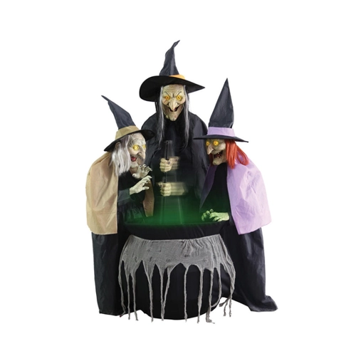 Bild von Kochende Hexenschwestern Animatronic Geisterbahnfigur