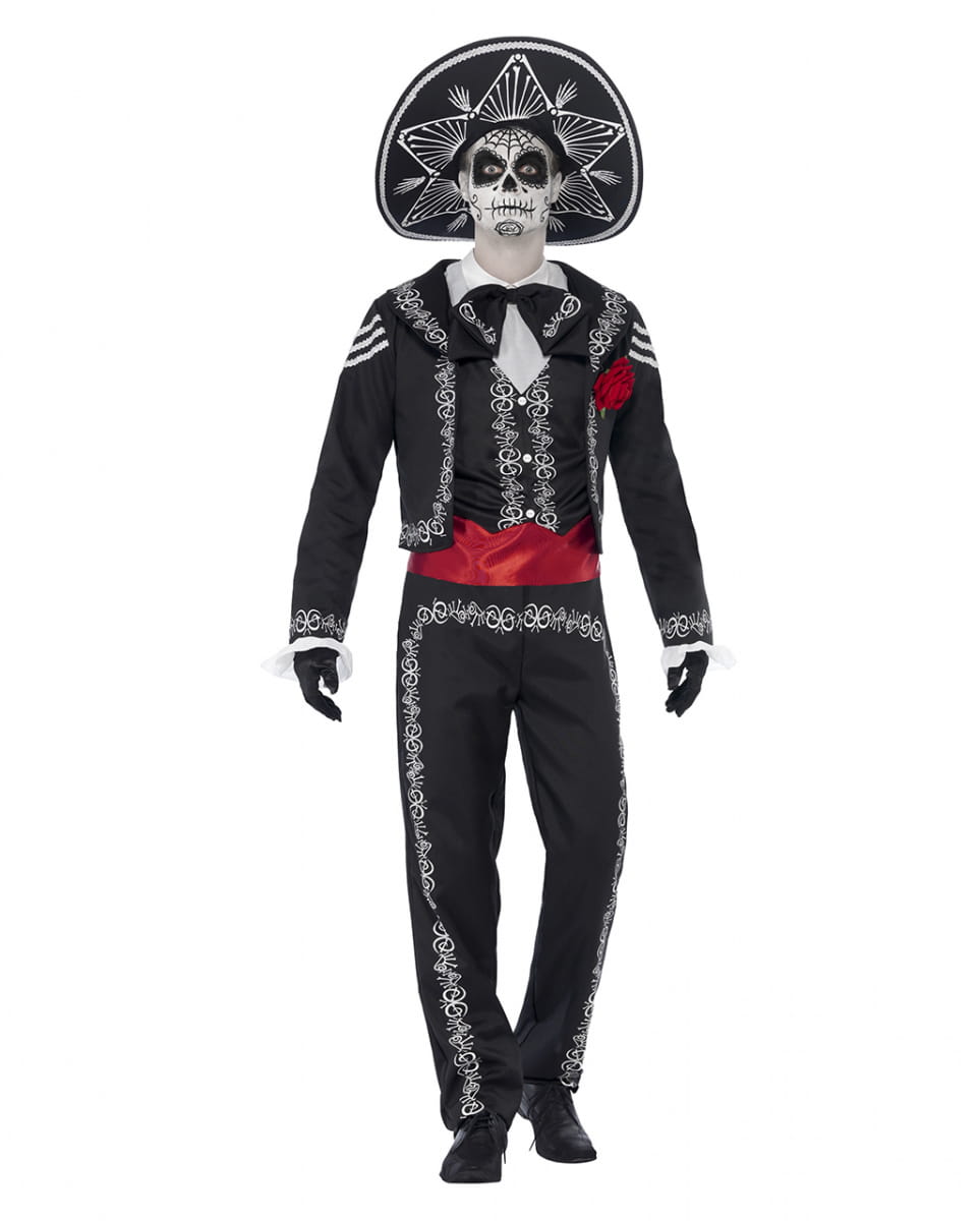 Bild von Sugar Skull Herren Kostüm XL für Halloween & Fasching