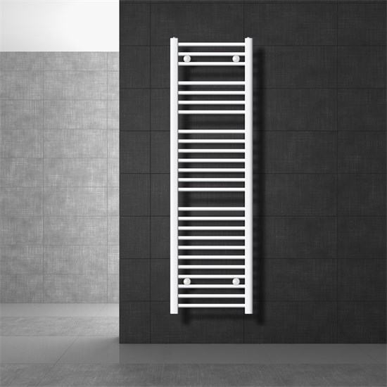 Bild von LuxeBath Badheizkörper 400x1500 mm Weiß Gerade Heizkörper mit Seitenanschluss