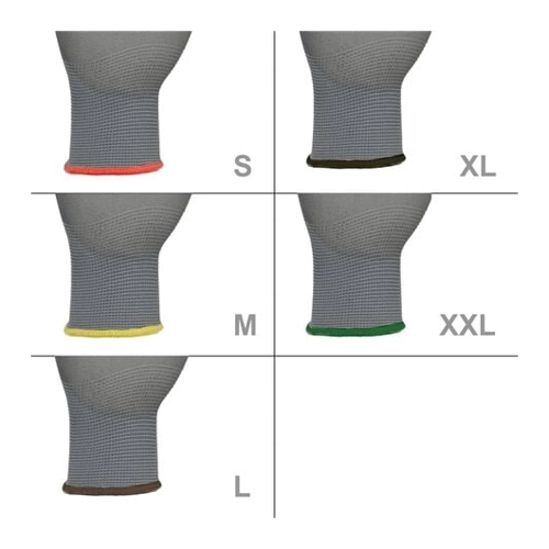 Bild von Arbeitshandschuhe 12 Paar mit PU-Beschichtung Grau Größe XL