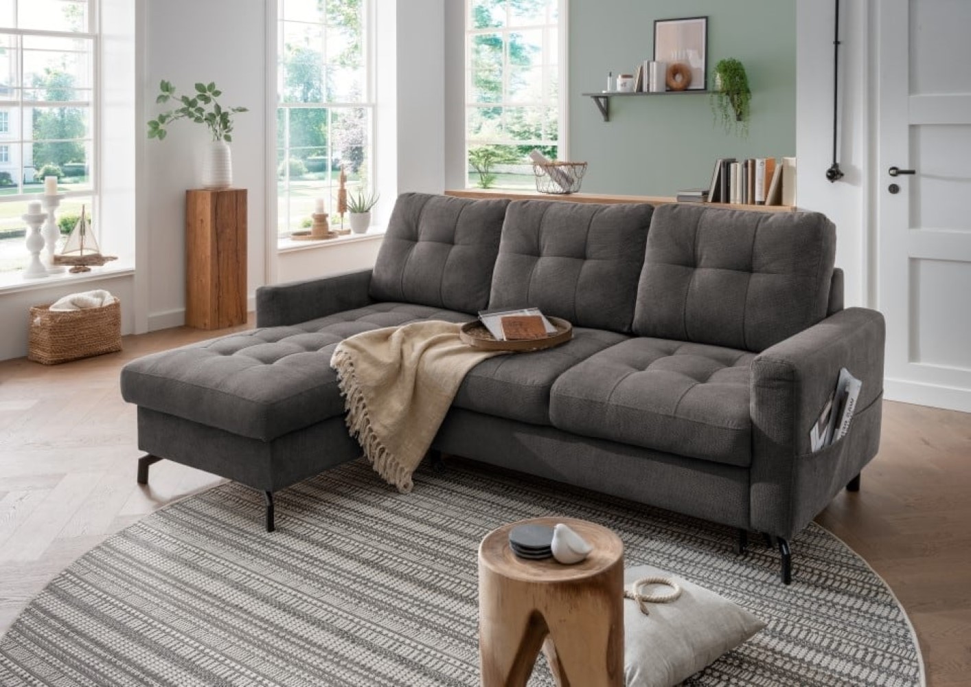 Bild von Benformato Sofa Treviso: Schlaffunktion, Bettkasten &amp; Luxus-Mikrofaser