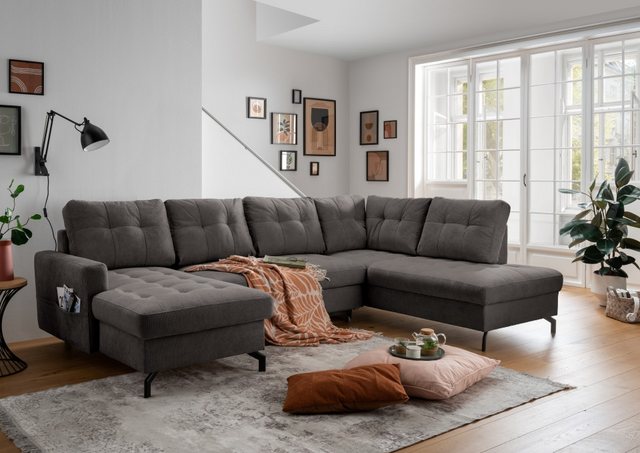 Bild von Benformato Wohnlandschaft Trevisio: Luxuriöse Komfortlösung mit Schlaffunktion und Bettkasten, in verschiedenen Farben wählbar