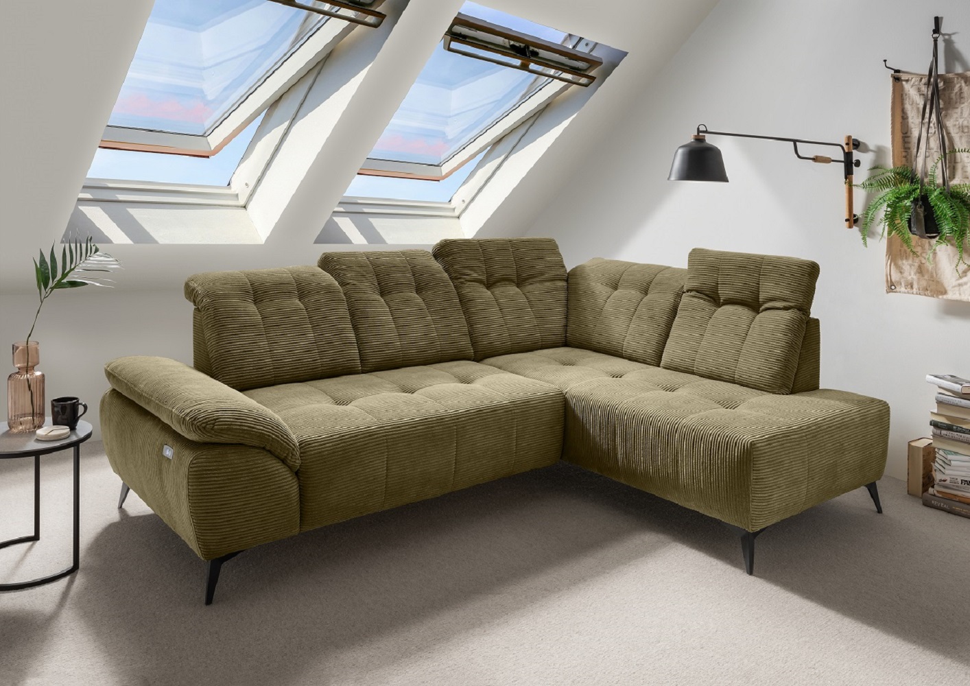 Bild von Fiore - Ecksofa mit elektrischem Sitzvorschub